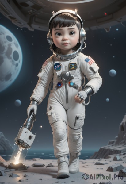 A majestic image of a child in rock