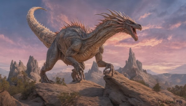 A breathtaking view of a monster in outdoors