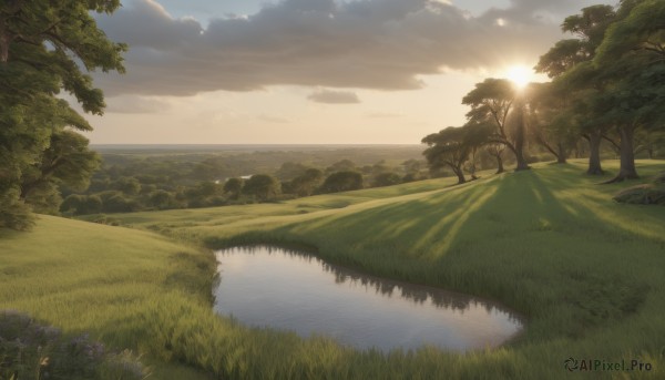 A ethereal sunset day featuring a landscape