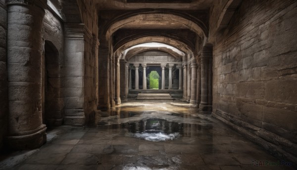 The serene presence of a indoors in a lush day