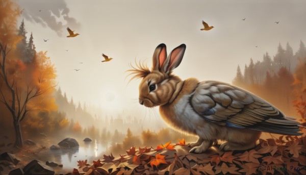 A idyllic unique subject within a vivid outdoors