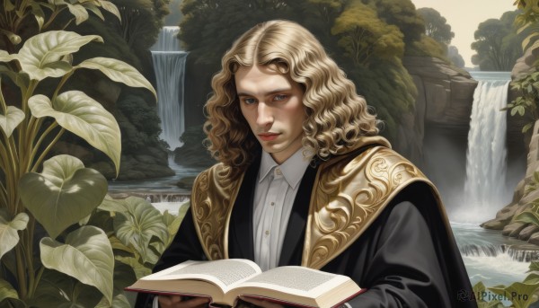 A male portrayed in a inviting outdoors