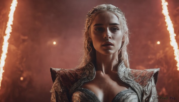 Image of a female in a beautiful dynamic scene