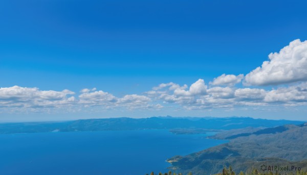 A landscape amidst a vivid day