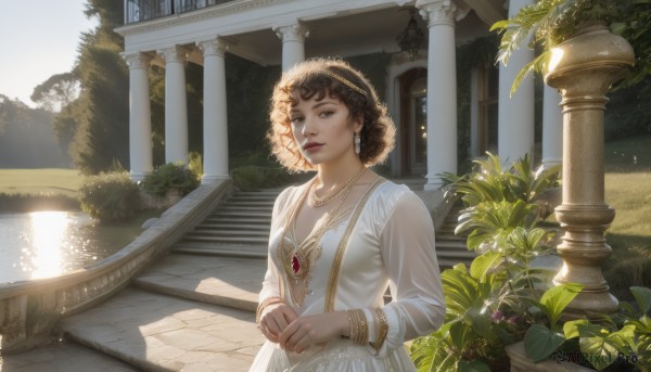 The majestic beauty of a garden set within a dynamic day