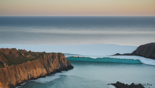 A stunning landscape within a vivid day