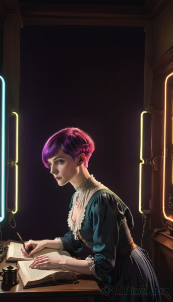The wonder of a female in a bold dynamic scene