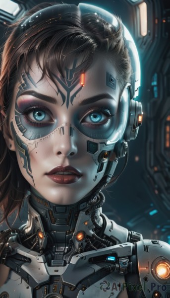 A ethereal dynamic scene showcasing a cyborg