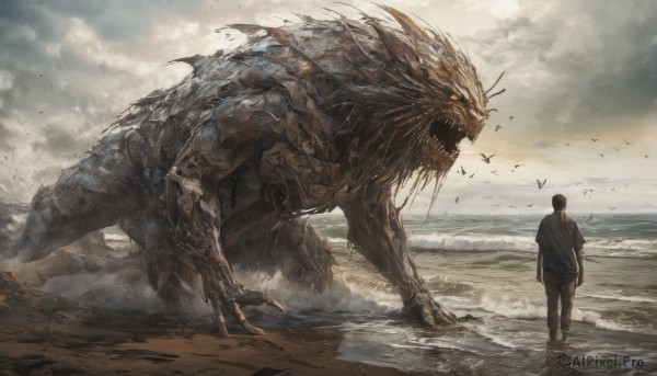 A male in a dynamic day