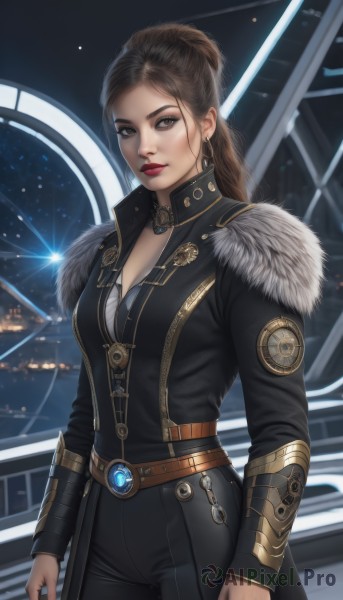 The serene presence of a female in a peaceful dynamic scene