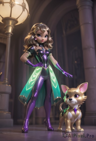A ethereal dynamic scene showcasing a cat