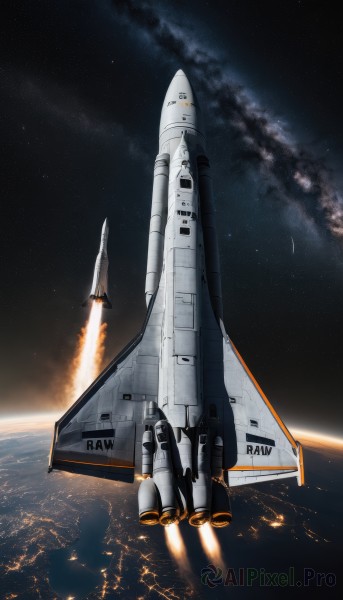 Fiery scenery brought to life with a dynamic spacecraft