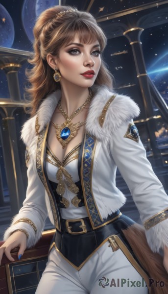 A majestic image of a female in night sky