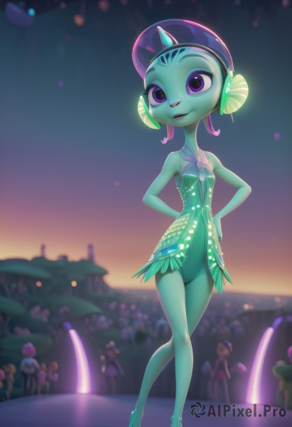 The majestic beauty of a female set within a calm sunset outdoors