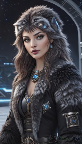 A female set against the backdrop of a serene dynamic scene