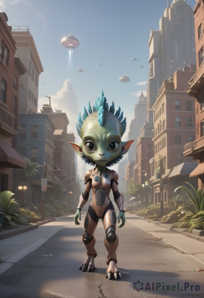 A refreshing image of a alien in day