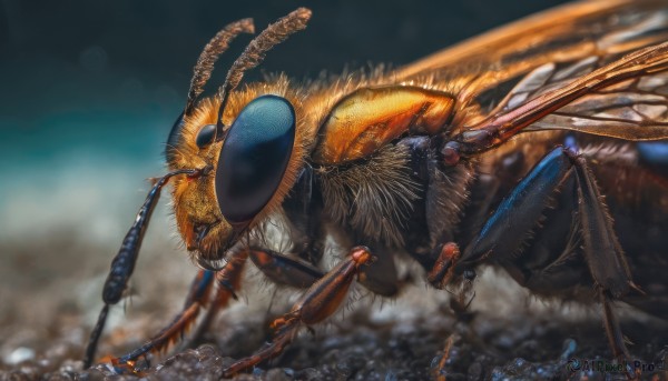 wings, blurry, no humans, depth of field, animal, bug, flying, monster, realistic