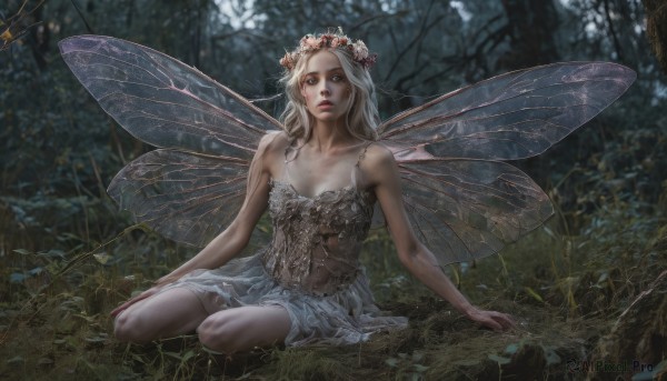 A female surrounded by a lush outdoors