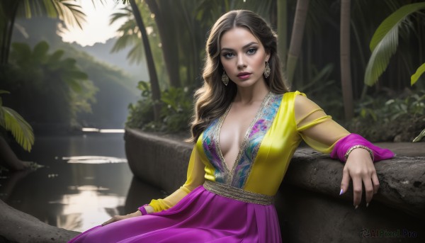A stunning portrayal of a female in a calm outdoors