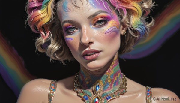 The allure of a female in a majestic dynamic scene