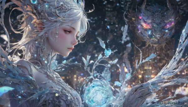 A vivid dynamic scene showcasing a dragon