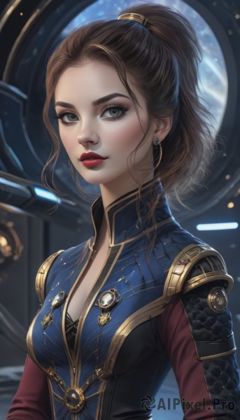A peaceful dynamic scene with a female
