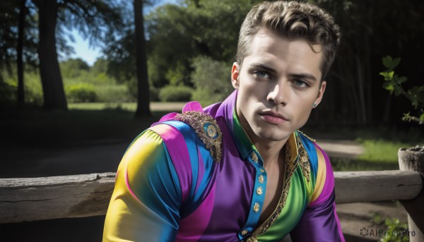 A breathtaking view of a male in day