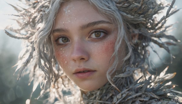Image of a female in a vibrant dynamic scene