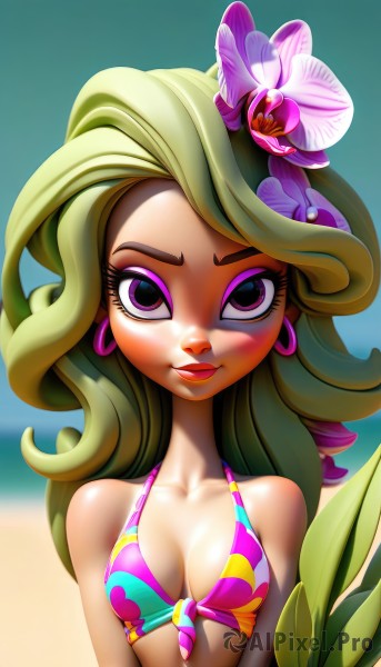A female portrayed in a refreshing day