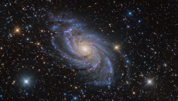 A galaxy in a picturesque scenery