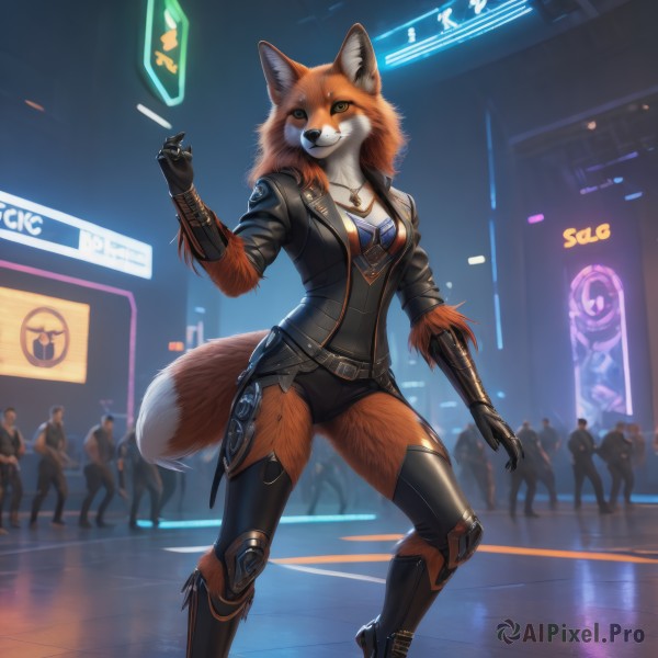 A breathtaking dynamic scene with a female