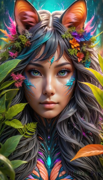 A female framed by the beauty of a majestic dynamic scene