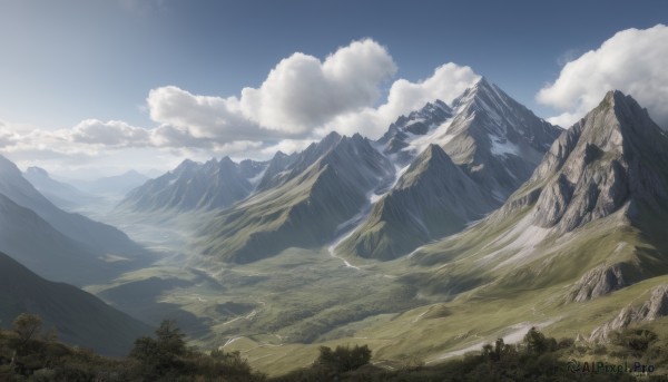 The majestic beauty of a landscape set within a dynamic day