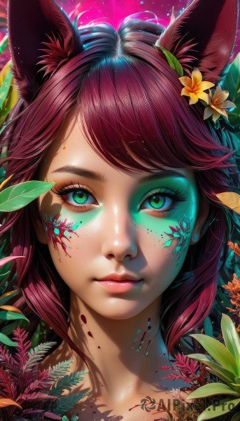 The serene presence of a female in a peaceful dynamic scene