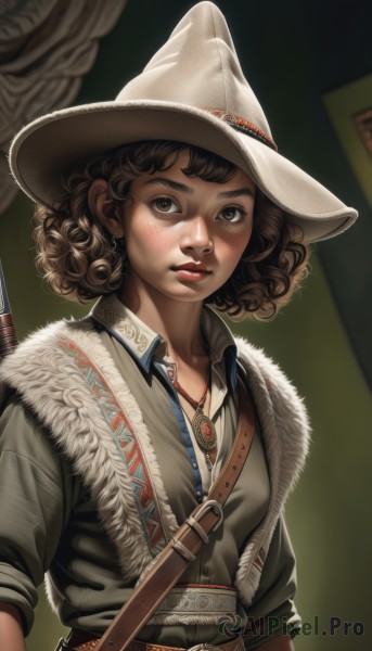 A female in a picturesque dynamic scene