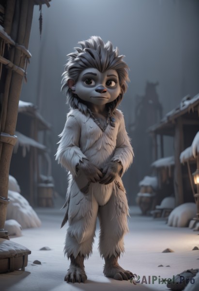 A male portrayed in a refreshing snowy outdoors