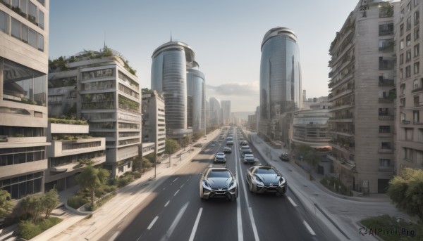 A motor vehicle set against the backdrop of a serene day