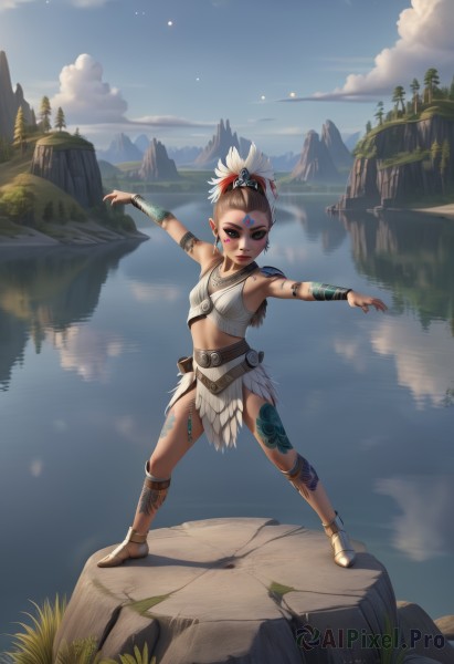 A unique view of a female in day