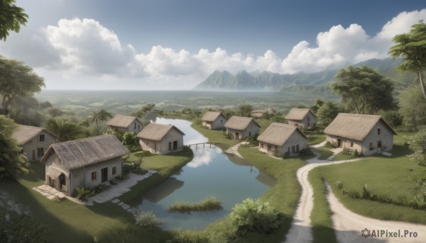 A landscape set against the backdrop of a breathtaking day