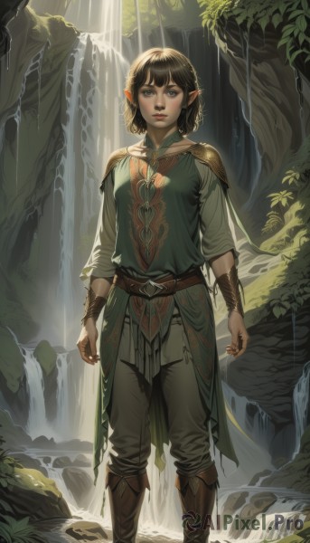 A tranquil view of a female in day