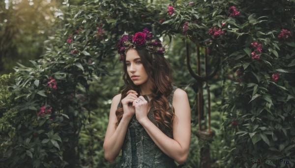 A female portrayed in a vivid day