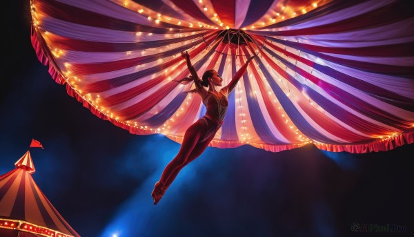 A female captured in a dynamic dynamic scene