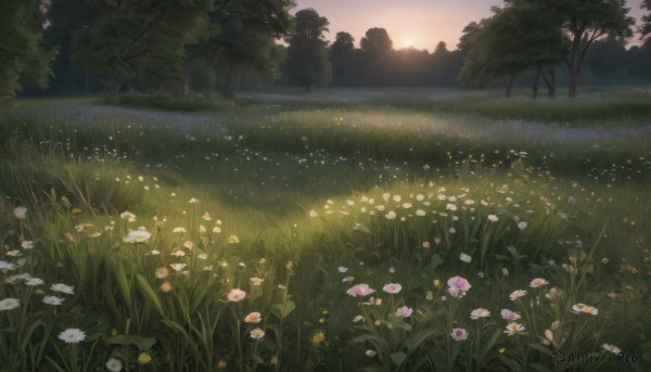 The timeless beauty of a landscape in a bold sunset outdoors