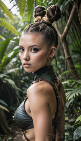 A captivating female within outdoors