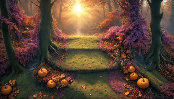 A glimpse of a landscape in a ethereal sunset day
