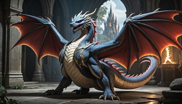 A monster in the heart of a beautiful fiery day