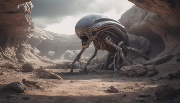A breathtaking day featuring a alien