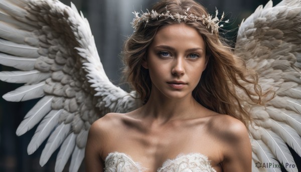 A female in the heart of a beautiful dynamic scene