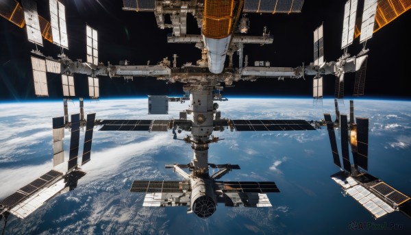 Image of a spacecraft in a fresh sunlight