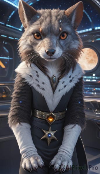 A unique subject in a serene night sky